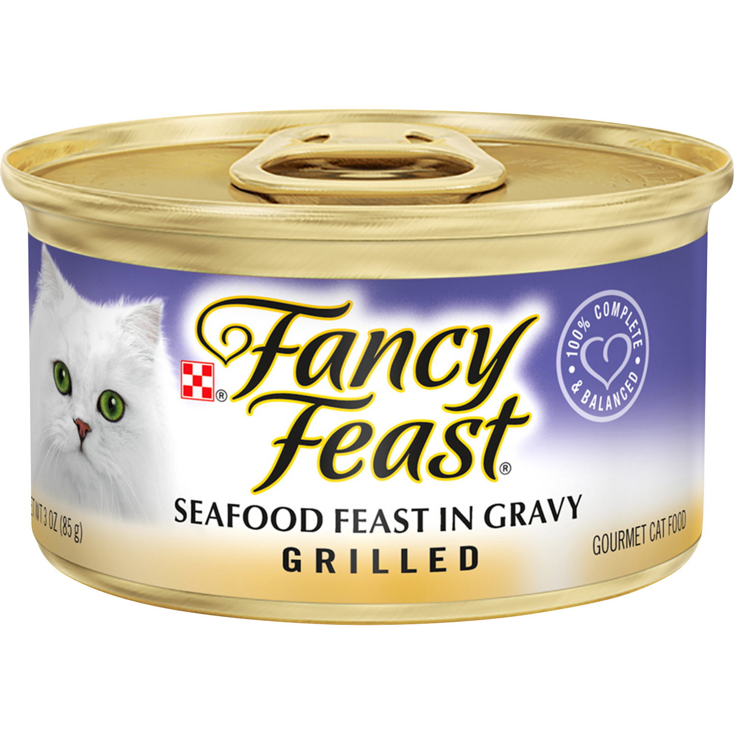 Fancy Feast Grilled Seafood Feast in Gravy Canned Cat Food, 3-oz, case of 12