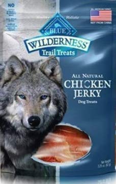 Blue Buffalo 6 Bags Wilderness Chicken Jerky Grain Free Dog Treats - Made in USA