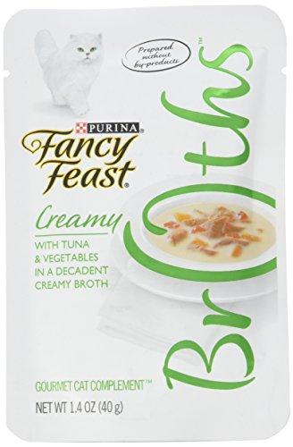 Fancy Feast Broths Creamy Tuna & Vegetables Cat Food Complement, 1.4 oz.