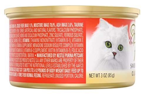 Fancy Feast Classic Savory Salmon Feast Cat Food 3 oz, 12 Cans