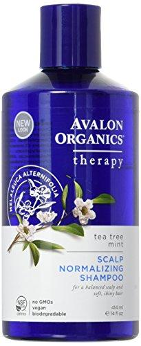 Avalon Organics Scalp Normalizing Tea Tree Mint Shampoo, 14 Ounce (Pack of 2)