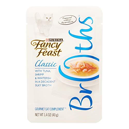Classic Broths with Tuna, Shrimp & Whitefish Supplemental Cat Food Pouches (8)