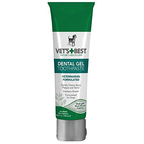Dog Dental Care Gel Toothpaste Plaque and Tartar Fighter from Vet\'s Best 3.5 ounce Made in USA