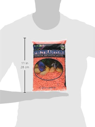 Spectrastone Permaglo Orange Aquarium Gravel for Freshwater Aquariums, 5-Pound Bag