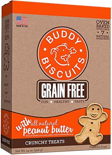 Buddy Biscuits, Grain Free Oven Baked Crunchy & Teeny Treats for Small or Toy Breed Dogs, Baked in USA - Peanut Butter, 28 oz