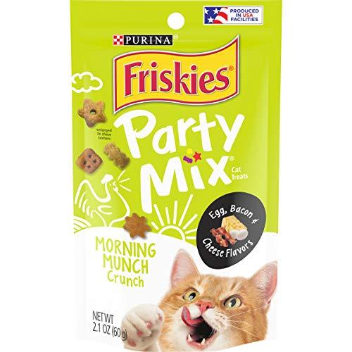3 Bags of Friskies Party Mix Crunch Morning Munch Cat Treats, 2.1-oz ea