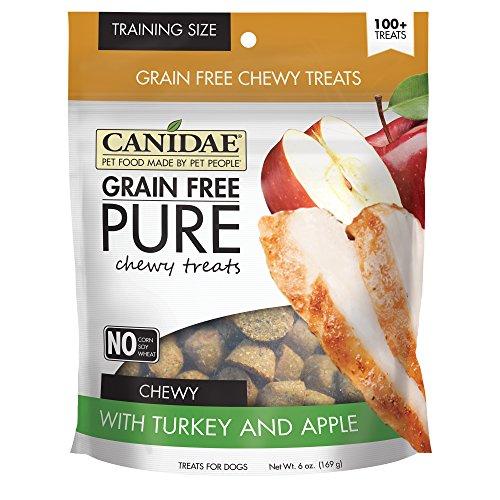 Canidae Grain Free Pure Chewy Treats For Dogs - Turkey & Apple Training Treat, Training Size