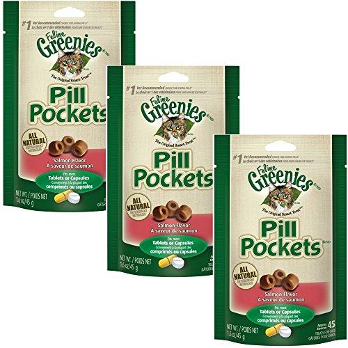 Greenies Pill Pockets Salmon Treats For Cat 45 oz. 1 pk