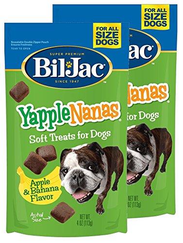 Bil Jac Yapple Nanas Soft Dog Treats - Apple and Banana Flavor - 4 oz Packs - 2 Pack
