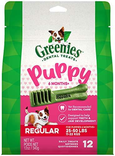 GREENIES Puppy 6+ Months Natural Dental Dog Treats, 12 oz. Pack