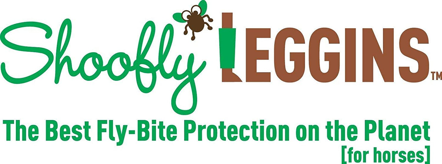 SHOOFLY Horse Leggins, Patented Loose Fitting Fly Boots, Prevent Fly Bites, Reduce Stomping, Stress & Fatigue, Breathable Plastic Mesh (Set of 4)