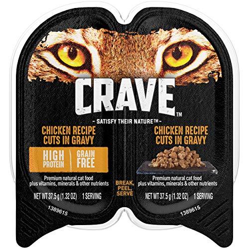 Crave Grain Free High Protein Wet Cat Food Trays, 24 Pack