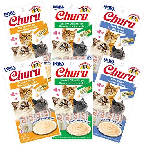 Churu Lickable Creamy Purée Cat Treats 3 Flavor Variety Pack(24)