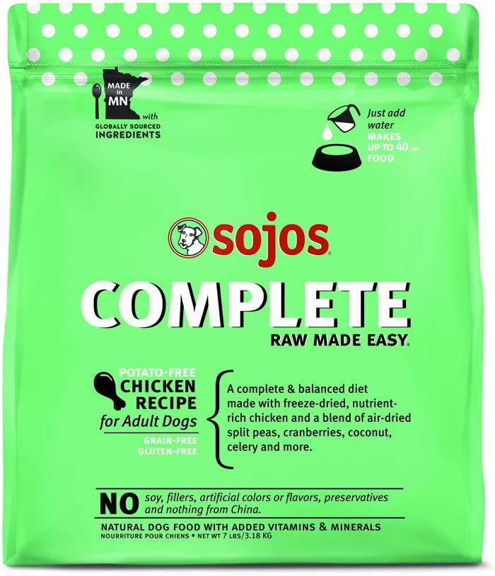 Sojos Complete Turkey Recipe Adult Grain-Free Freeze-Dried Raw Dog Food, 7 Pound Bag