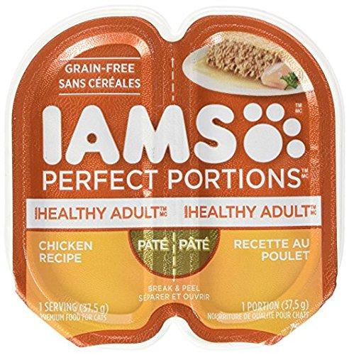 Iams Healthy Adult Grain Free Wet Cat Food, Chicken Pate, 2.6 oz. (5 Twin Packs)