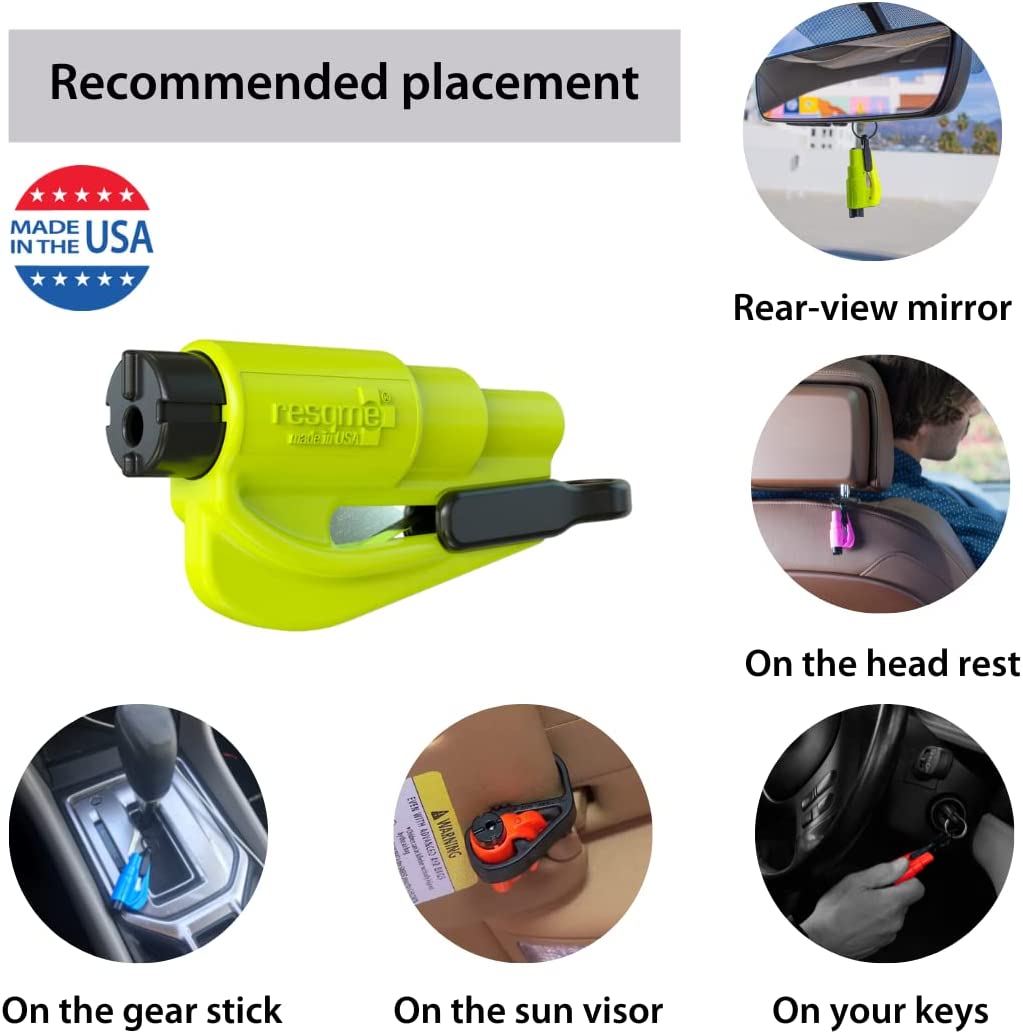 RESQME The Original Keychain Car Escape Tool, Made in USA (Black), Single Pack (01.100.01)
