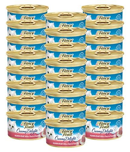 Fancy Feast Purina Creamy Delights Salmon Feast with a Touch of Real Milk (24-CANS NET WT 3 OZ Each)