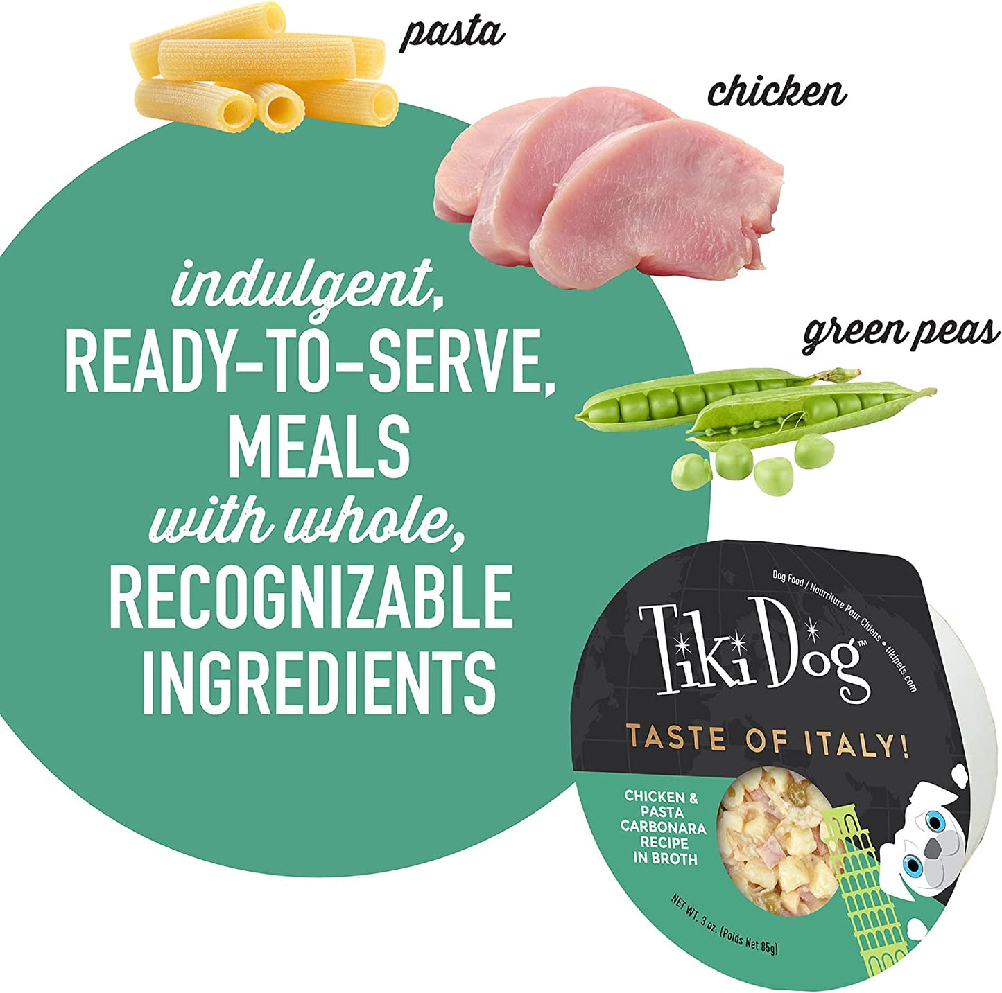 Tiki Dog Taste of The World – Meaty Wet Food, Restaurant-Inspired Meals in Broth, Ready to Serve