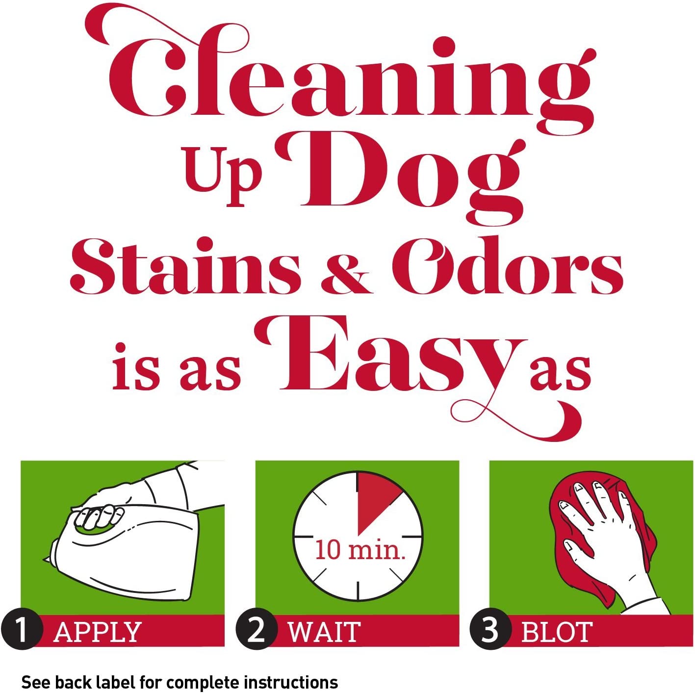 Nature's Miracle Dog Stain and Odor Remover, Safe for Your Pets & Home