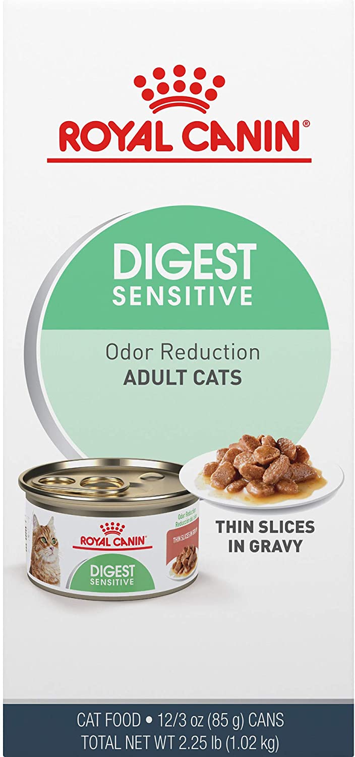 Royal Canin Digest Sensitive Thin Slices in Gravy Wet Cat Food, 3 oz cans 12-count
