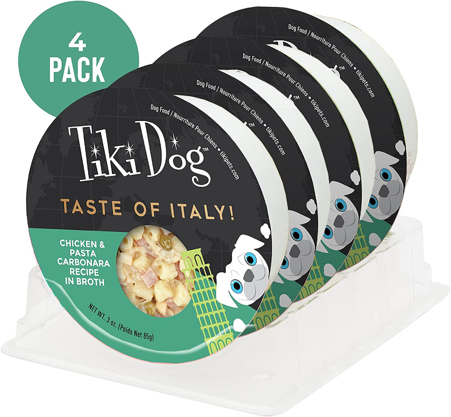 Tiki Dog Taste of The World – Meaty Wet Food, Restaurant-Inspired Meals in Broth, Ready to Serve