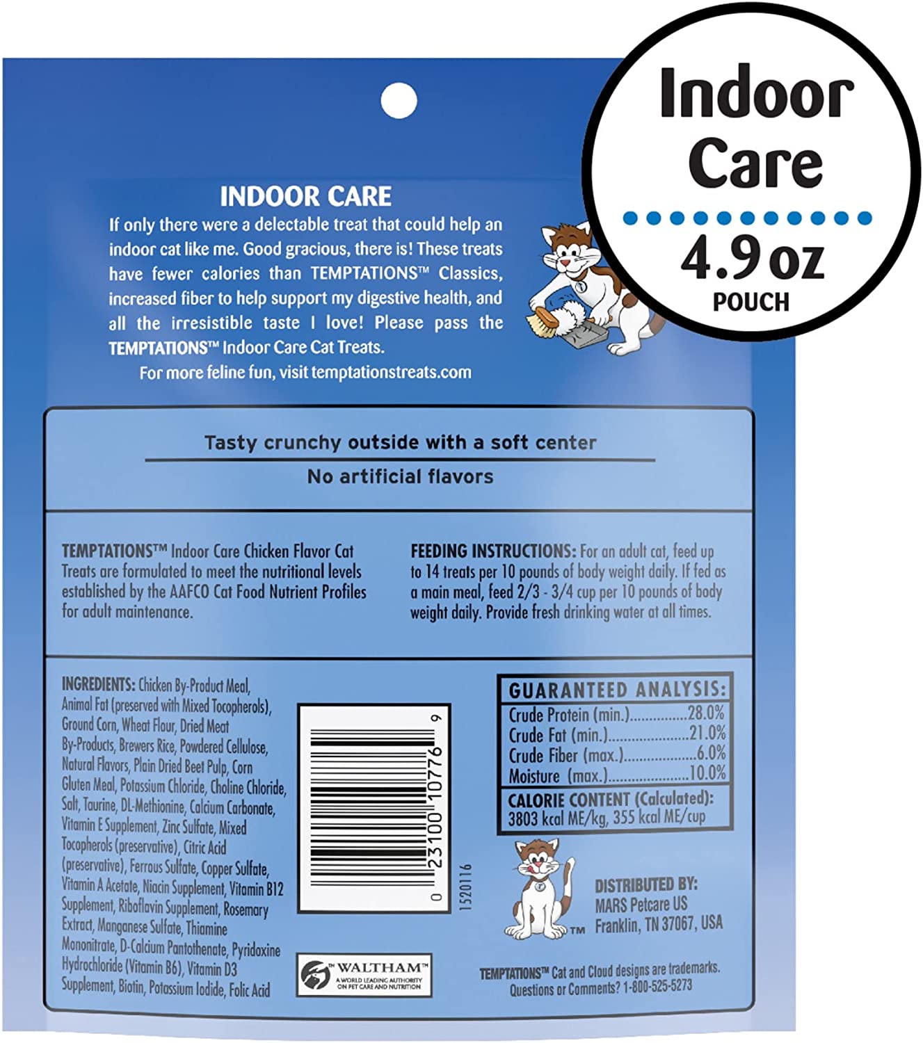 Temptations Hairball Control Chicken Flavor Cat Treats, 4.9 oz.