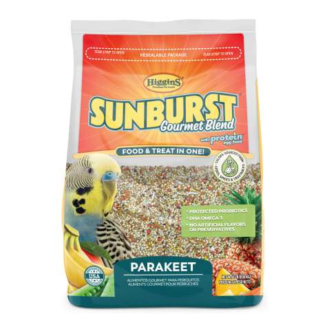 Higgins Sunburst Parakeet Bird Food Gourmet Blend Parakeet Bird Food Mix 2 lb. bag. Fast Just Jak\'s Pet Market