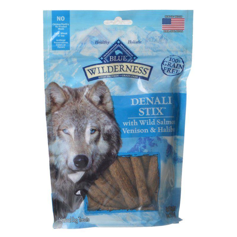 Blue Buffalo Wilderness Denali Stix Dog Treats - Wild Salmon, Venison & Halibut