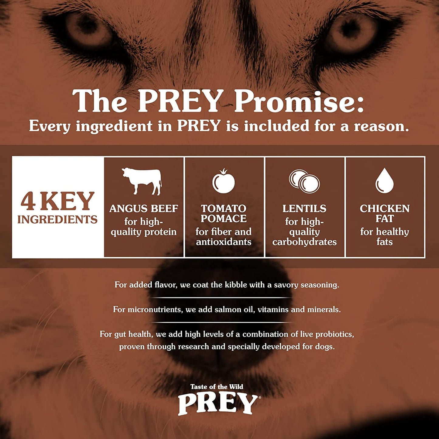 Taste of the Wild PREY High Protein Limited Ingredient Premium Dry Dog Food with Antioxidants and Probiotics for All Life Stages