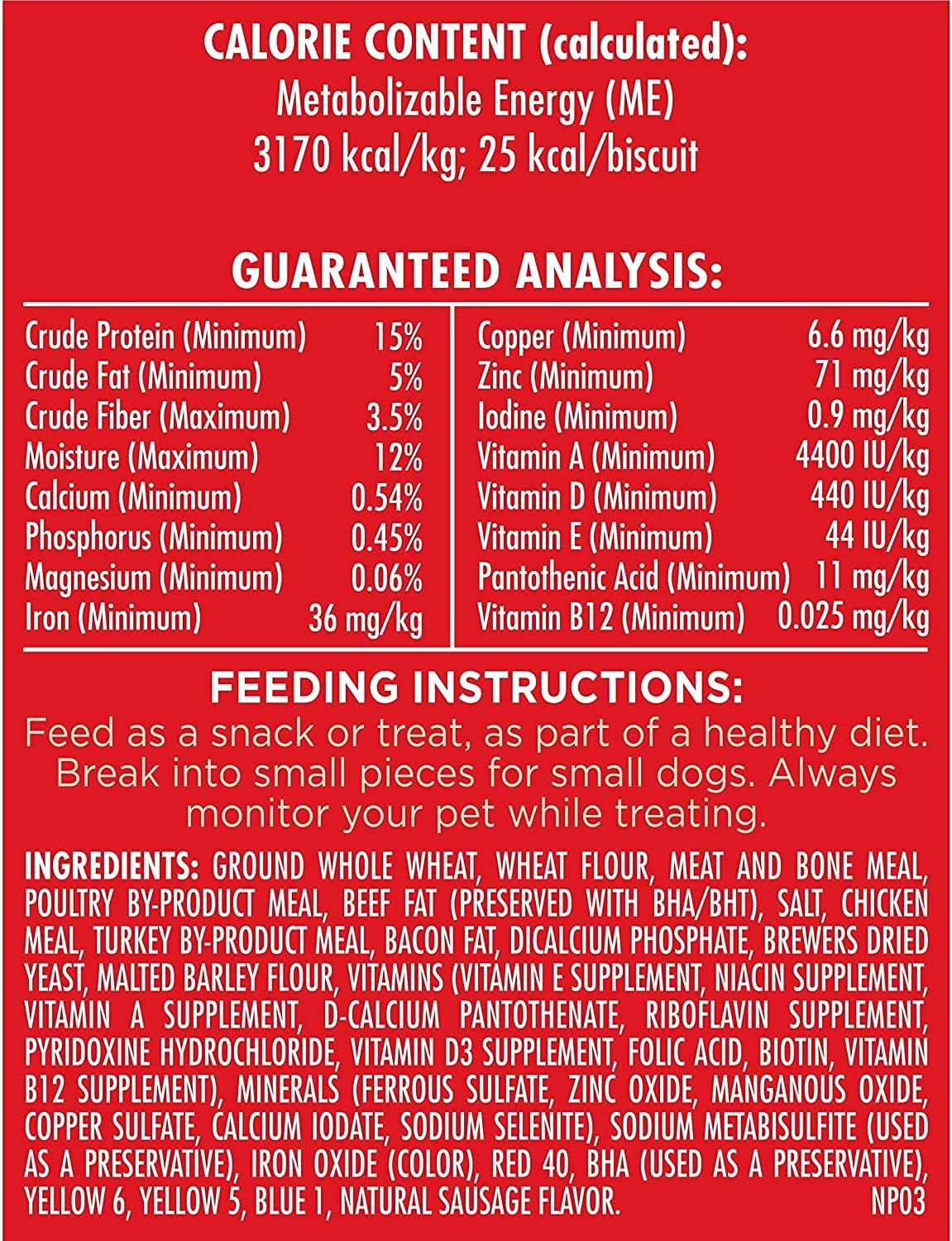 Milk-Bone Flavor Snacks Dog Treats Small/Medium Sized Dogs 7 Pound