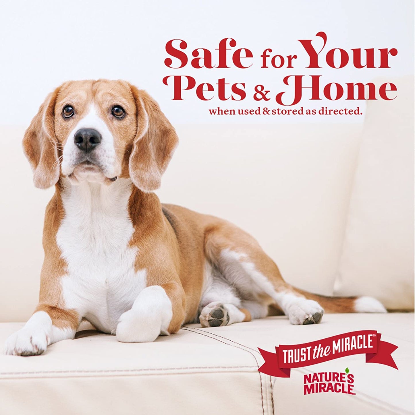 Nature's Miracle Dog Stain and Odor Remover, Safe for Your Pets & Home