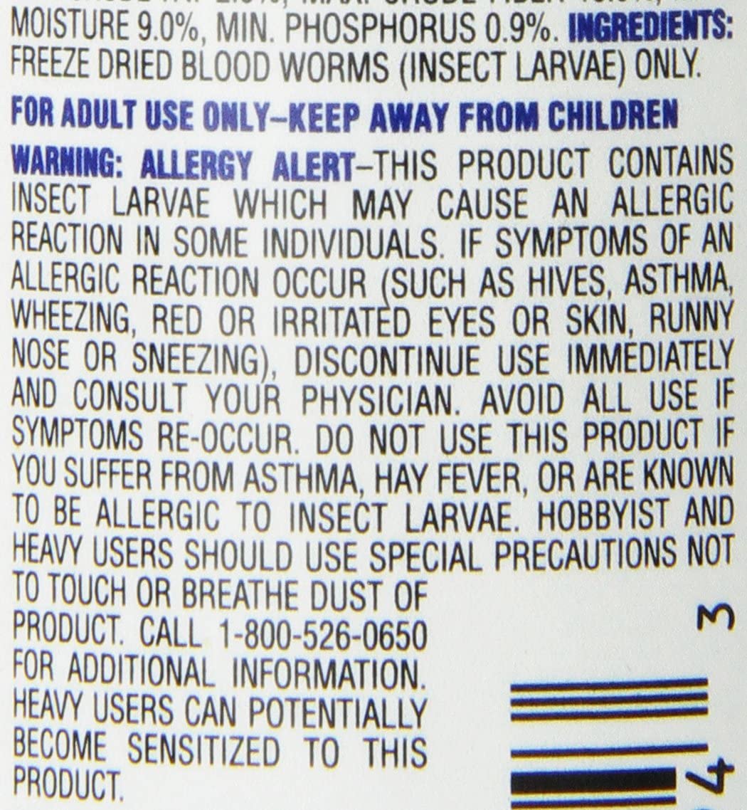 Tetra BloodWorms, Freeze-Dried Food for Freshwater and Saltwater Fish