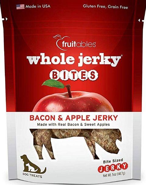 Fruitables Whole Jerky Bites Bacon & Apple Dog Treats