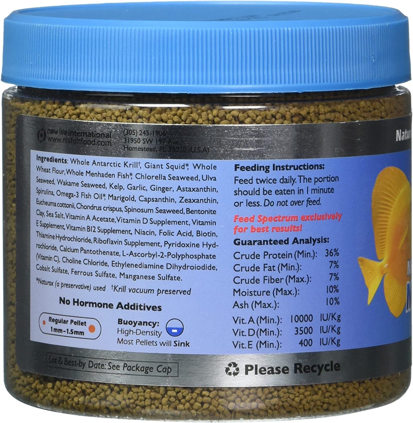 New Life Spectrum Marine Fish Tropical Food Pellets