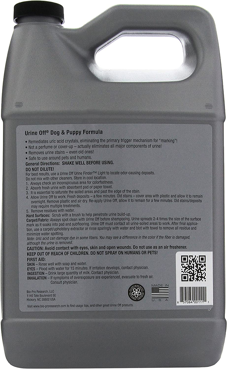 Urine Off Odor and Stain Remover Dog Formula, 1 Gallon