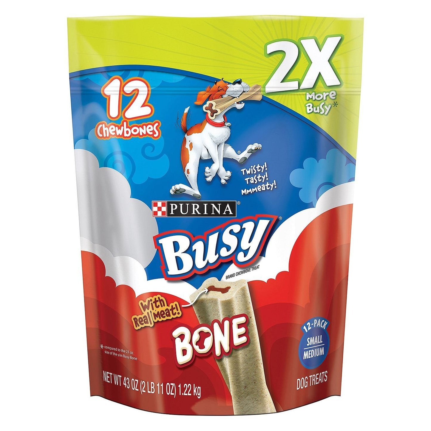 Busy Bone Adult Chewbones - Tiny - 6.5oz (3 Pack)