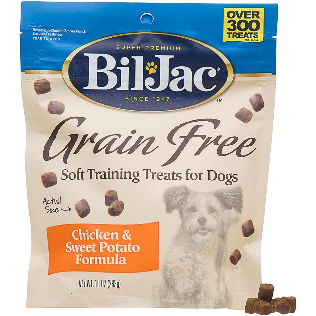 Bil Jac Grain Free Soft Training Treats for Dogs - Chicken and Sweet Potato Formula - 10 oz Packs