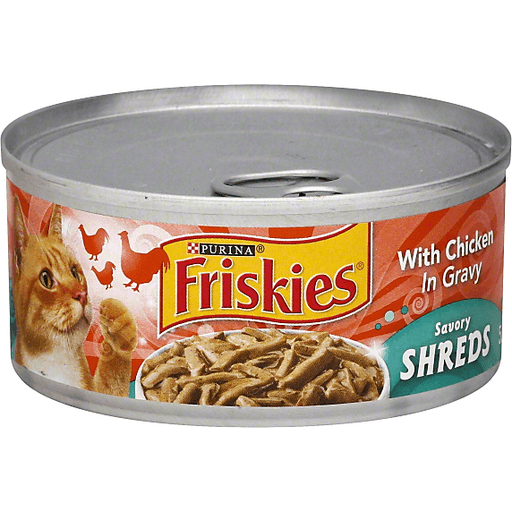 Friskies Chicken and Salmon Savory Shreds Dinner in Gravy 5.5 Ounce (6 Pack)