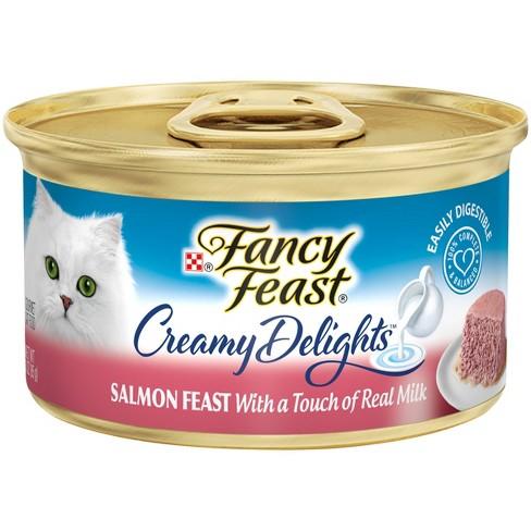 Fancy Feast Purina Creamy Delights Salmon Feast with a Touch of Real Milk (NET WT 3 OZ Each)