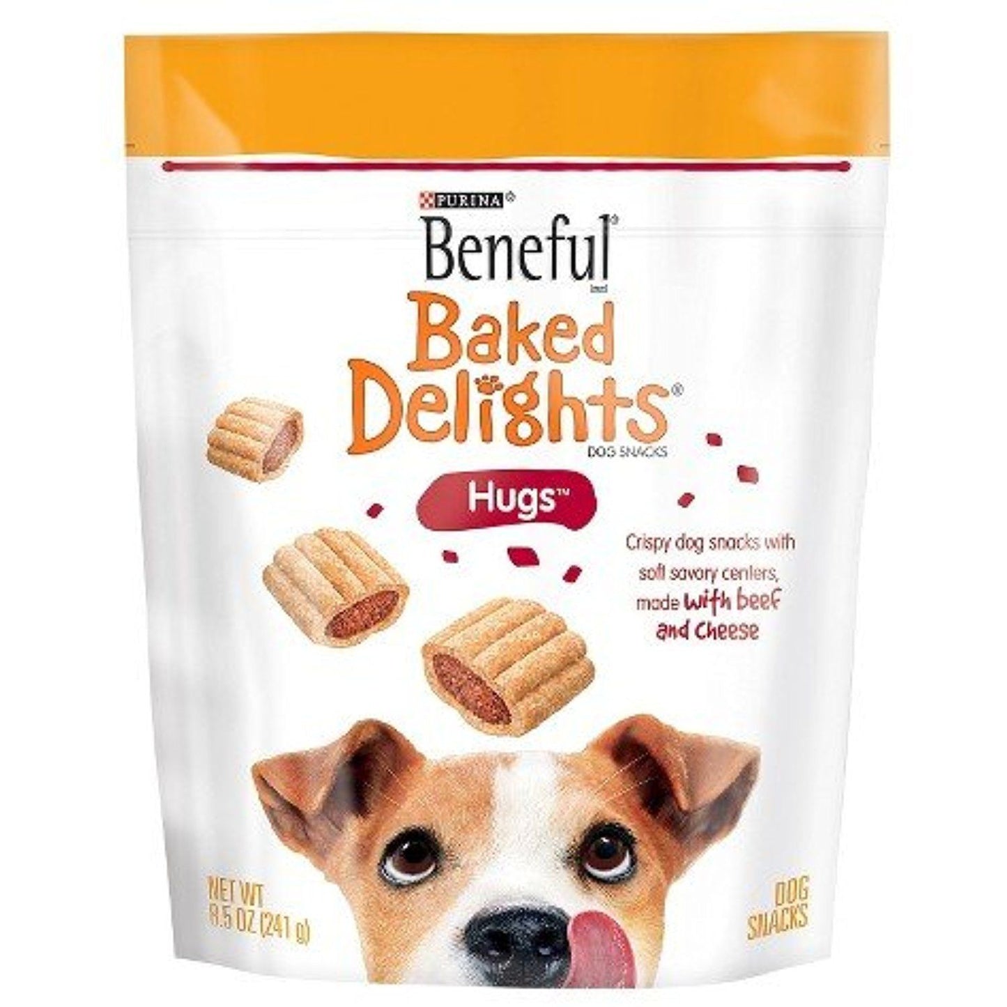 3 Bags of Purina Beneful Baked Delights Hugs with Real Beef & Cheese Dog Treats 8.5 oz ea