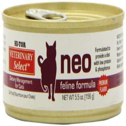 Hi-Tor 12 Pack of Veterinary Select Neo Diet for Cats, 5.5 Ounce Cans, for Kidney Health