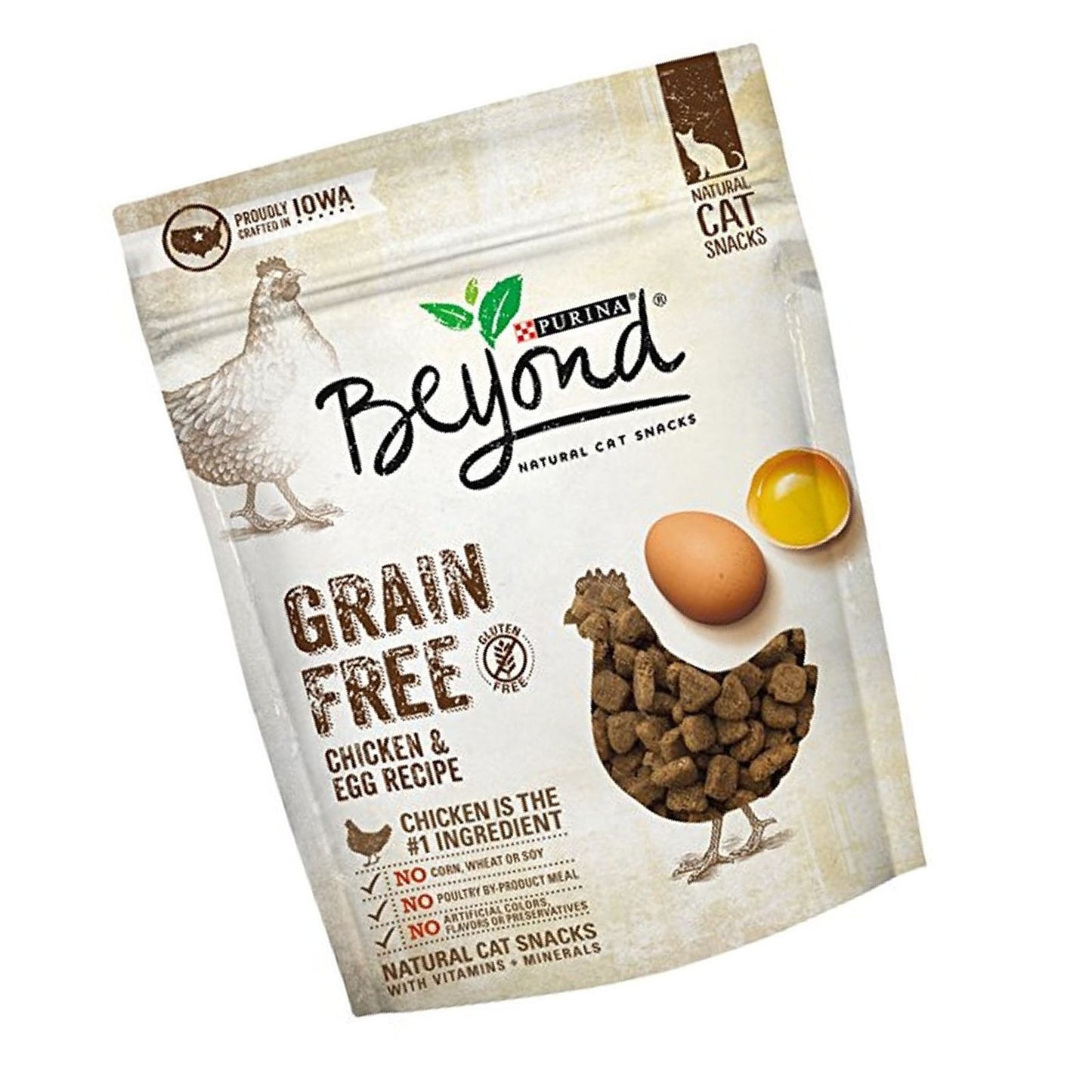4 Pack Grain Free Chicken & Egg Recipe Natural Cat Snack 2.1 oz each by Beyond