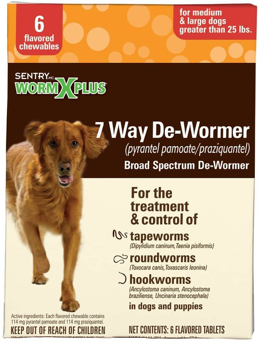 7 Way De-Wormer Chewables for Dogs, 6CT