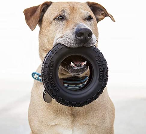 Mammoth TireBiterII Rubber Dog Toys - Natural Rubber Dog Toys for Extreme Chewers – Dog Toys for Extra Long Interactive Play – Aggressive Chewer Toys