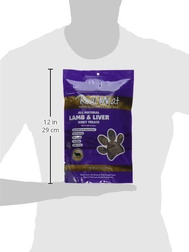 The Real Meat Company 2 Pack of Jerky Treats for Dogs, 12 Ounces each, All Natural Lamb and Liver