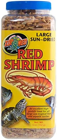 Zoomed Large Sun-Dried Red Shrimp - Turtle Food - Includes Attached DBDPet Pro-Tip Guide