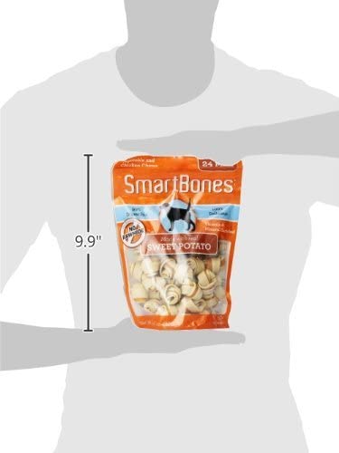 SmartBones Sweet Potato Dog Chews, Mini, 24ct (2 pack)