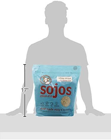 Sojos Complete Natural Raw Freeze Dried Dog Food Mix, Turkey, 7 Pound Bag