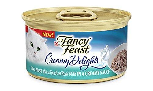Fancy Feast Purina Creamy Delights Tuna Feast with a Touch of Real Milk in A Creamy Sauce (12-3 OZ) Each