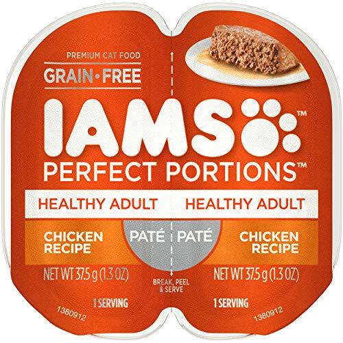IAMS Perfect Portions Healthy Grain Free Wet Cat Food, (24 Twin Packs) - Chicken, (24) 2.6 oz.
